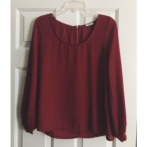 Maroon Blouse from Tobi